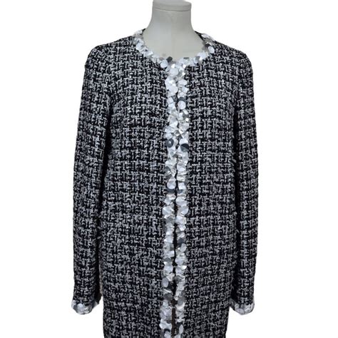 chanel mantel damen|chanel cotton tweed jacket.